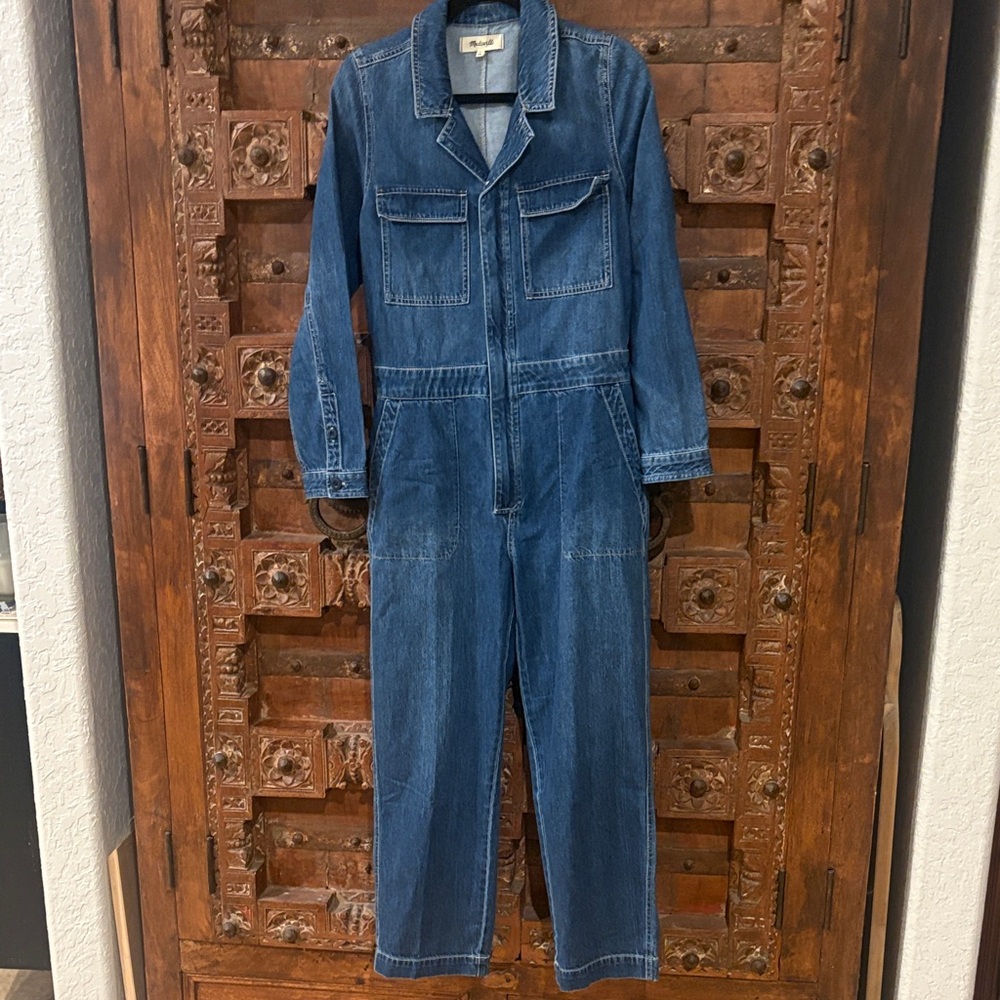 Madewell Denim Jumpsuit in Medium Blue